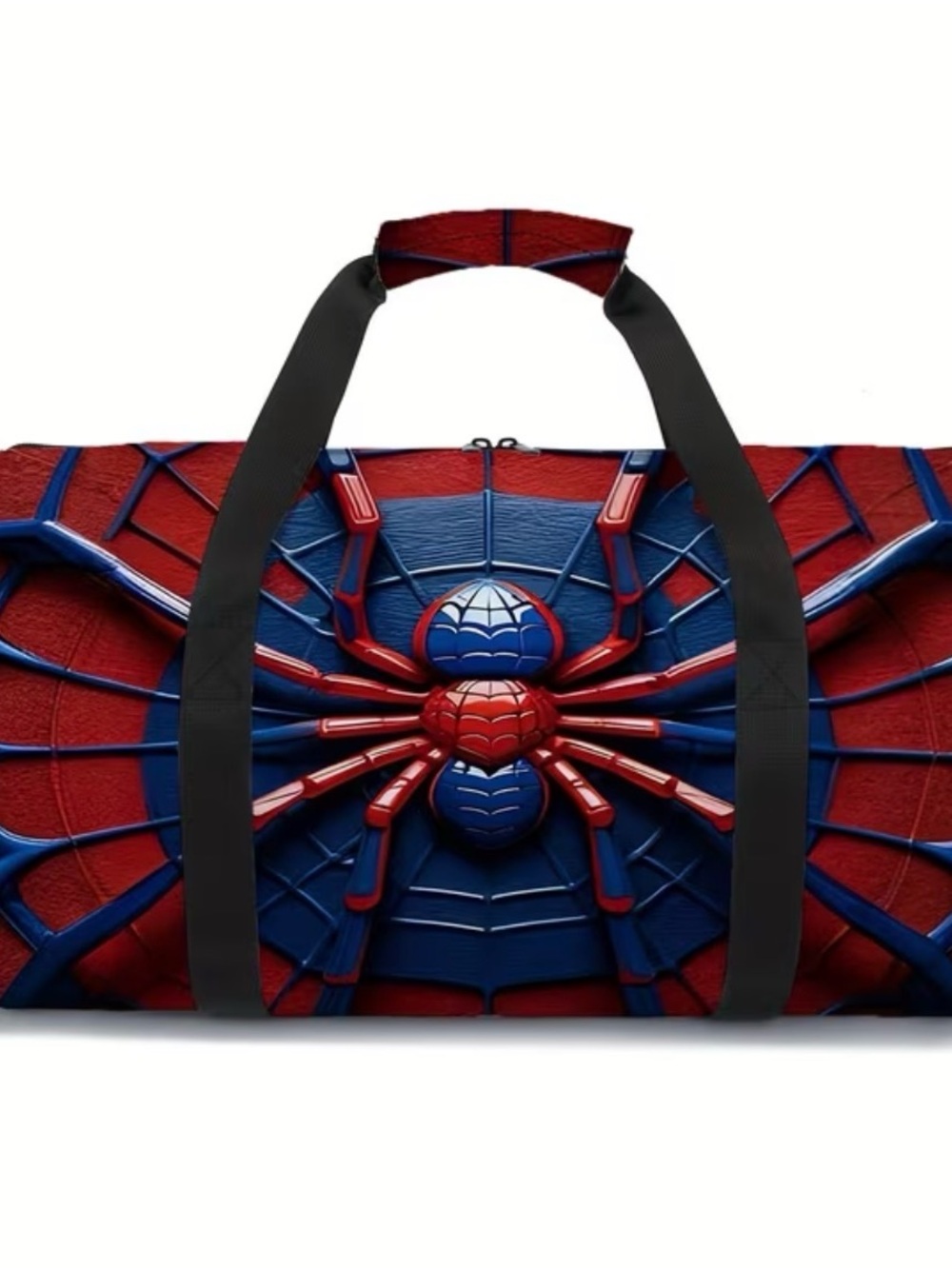 Spider Web Duffle Bag - Red & Blue